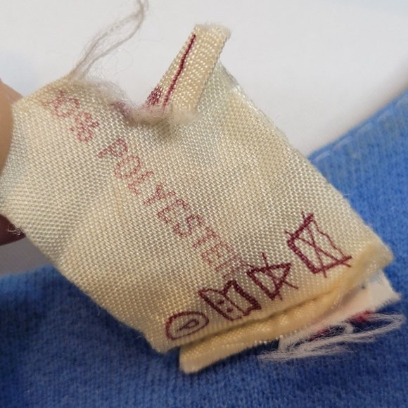 Vintage Dress Polyester Diolen Made in Europe Sz 44 Pleated Skirt Zip Back Belt - Picture 10 of 13